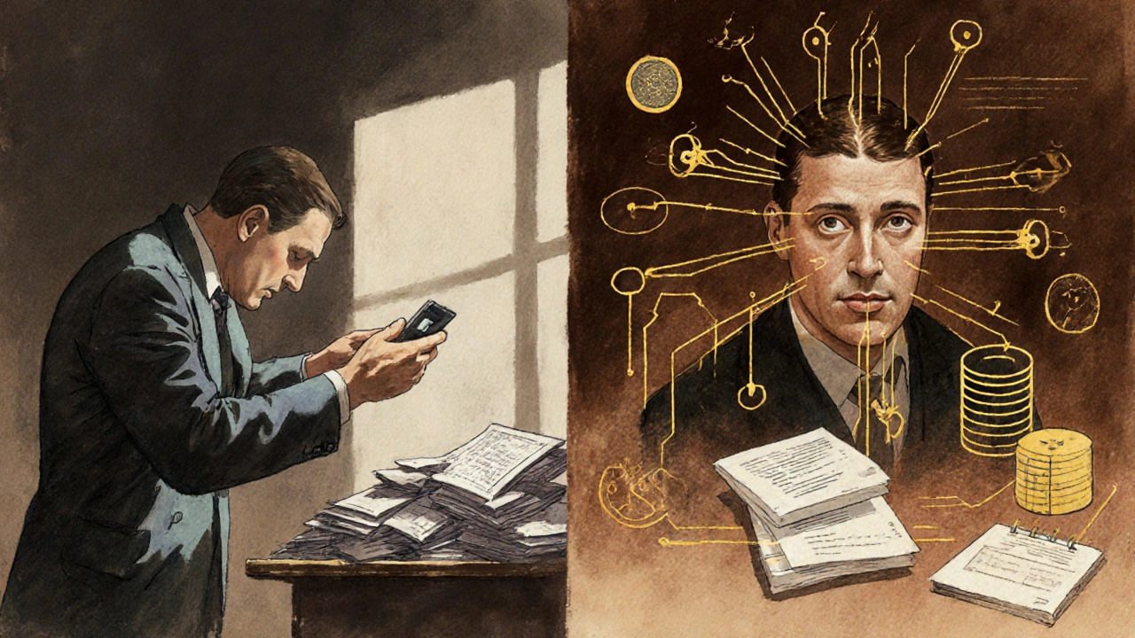 Split scene: user failing KYC with blurry photo vs. succeeding with seamless biometric verification.